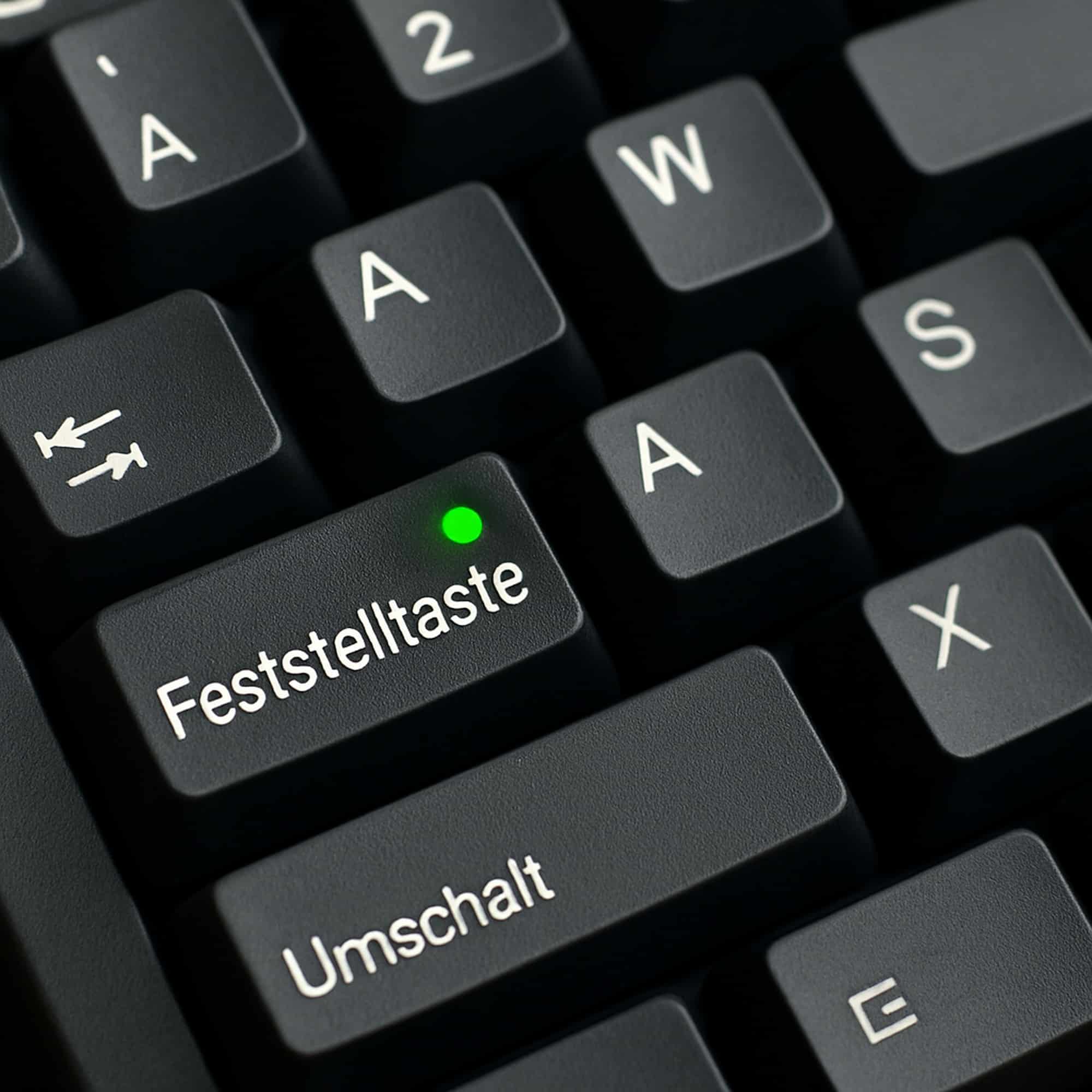 Tag der Feststelltaste